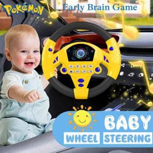 Pokemon Shop Childrens Co-pilot Steering Wheel Music Simulation Driving Simulation Steering Wheel Children Teach Educational Toys