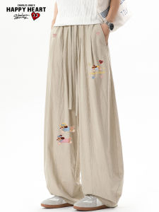 CHARLES JANGS HAPPY HEART | Cotton Summer Slim Fit Casual Trousers