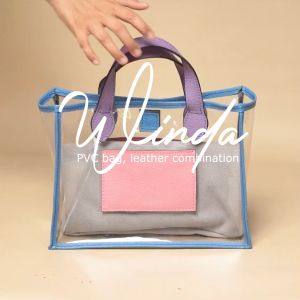 Winda Handbag PVC Mika Tebal Kombinasi Kulit