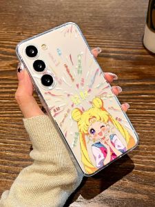 เคสโทรศัพท์ Samsung S24 ลายดอกไม้ระเบิด ลายการ์ตูนสาวน้อย ใส ป้องกันการตกหล่น ลายการ์ตูน ลายดอกไม้ระเบิด เปลือกป้องกันโทรศัพท์มือถือ