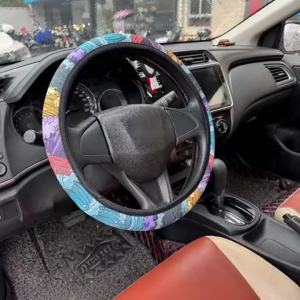 15 Inch 38cm Universal Car Steering Wheel Cover Modified Racing Car Style Non-Slip Breathable Anti-Scratch Auto Steering Protect