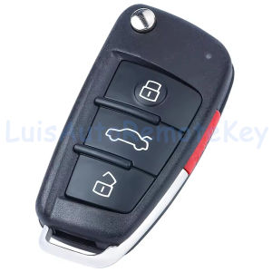 3 / 4 Buttons Case Flip Remote Car Key Fob Shell Cover Replacement for Audi A2 A3 A4 A6 A6L A8 Q7 TT S4 S5 S6 S8
