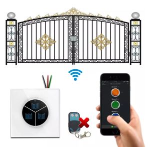 Công tắc cổng xếp tự động wifi Tuya điều khiển qua điện thoại ở mọi nơi bằng tiếng việt không cần khiển remote