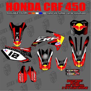 Honda CRF 450 decals sticker laminated