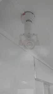 [SAFETY MARK] ACORN CORNER FAN With 360° Revolving Feature DC-360- WALL / CEILING MOUNTED