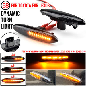 2Pcs Dynamic Fender Side Marker LED Turn Signal Light Sequential Indicator Lamp Blinker For Toyota Camry ACV40 MARK X REIZ Crown Lexus IS250 IS350 SC430 E350