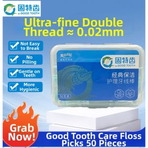 Mr. Good Tooth | High Tensile Strength Safe Round Wire Floss Picks 50 Pieces