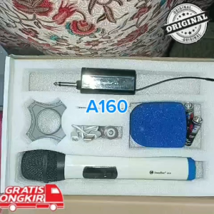 A160  SOUNDBEST W 8 W8 SOUND BEST Microphone Wireles Resiver Mini MIK MIC MIX SATU SINGLE KARAOKE VOKAL VOCAL WIRELESS AUDIO MIKROPON MIKROFON UHF LED DIGITAL UNIVERSAL MICROPHONE PRO PROFESIONAL DJ MC SINGER  Deskripsi MIC WIRELESS SOUNDBEST W8 MIC WIREL