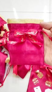 พร้อมส่ง ถุงหูรูด ถุงผ้าซาติน ถุงใส่ของ กระเป๋าผ้าใส่เครื่องประดับ