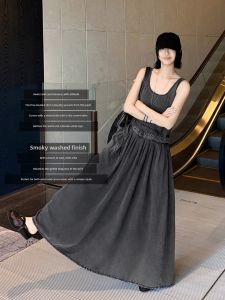 MEIYANG | Smoky Washed Tencel Dress