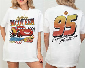 Áo Thun Nam Y2K Lightning McQueen Mùa Hè Chất Liệu Cotton Pha Polyester Kiểu Dáng Thời Trang Anime Cổ Tròn Tay Ngắn Thoáng Mát Dành Cho Người Lớn Và Trẻ Em