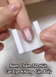 Nam châm 5D đẩy sáng tự động - Phù hợp với người mới bắt đầu - Dụng cụ hút mắt mèo làm nail