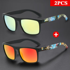2Pcs/Set Karos Sunglasses Men Fishing Polarized Glasses Women UV400 Square Outdoor Sport Eyewear Driving Cycling Sun Shades