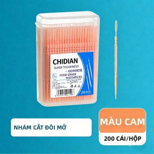 Bàn Chải Kẽ Răng Hai Đầu Tăm Nha Khoa Nhựa Cấp Thực Phẩm Mềm Mại Có Đầu Chải Và Đầu Tăm Dùng Chăm Sóc Răng Miệng 200 Chiếc