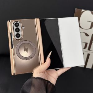 szhaiyu | Phone Case For Samsuang Galaxy Z Fold 8 7 6 5 4 Ultra TriFold Electroplated Hinge Protection Magnetic 360° Ring Kickstand Cover