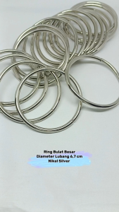 Ring Bulat Besar Diameter Lubang 67 cm Tebal 5 mm Silver Harga Per 2 Biji