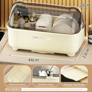 Large Dustproof Covered Dish Drying Rack