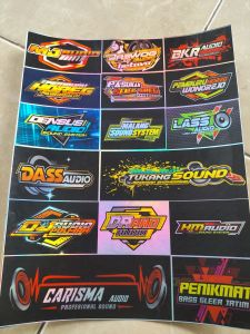 Stiker Sound | Stiker Hologram | Stiker 1 Lembar | Stiker Pack Ukuran 23cm x31cm