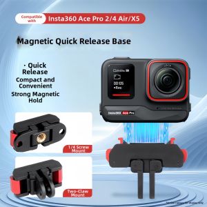 Bbzy | Magnetic Quick-Release Base for 360 Camera Accessories
