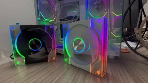 Quạt Tản Nhiệt PC ICE Whale XL-120 ARGB 120mm Với Thiết Kế Gương Vô Cực Đồng Bộ Với Đèn Nền Bo Mạch Chủ 4PIN PWM Sử Dụng Bạc Đạn Chất Lỏng Làm Mát CPU.