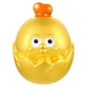 Egg Hatching Duncun Chicken Smooth Journey Charm Bracelet Golden