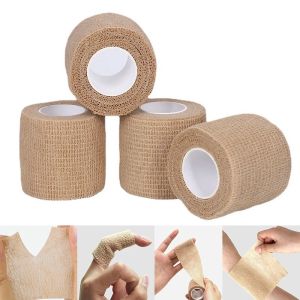 5Pcs Medical Adhesive Bandage Elastic Breathable Sports Self Adhesive Tape Protect Wrist Palm Finger Ankle Pets Leg  Safety