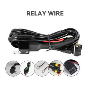 Car LED Fog Light Motorcycle LED Light Bar Wiring Harness Kit Relay On / Off Switch Wiring Harnes Kit for Off Road Truck SUV ATV