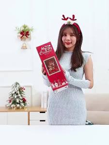 Mini Christmas Tree with LED Lights Desktop Gold Red Mini Small Christmas Tree Set Home Decoration