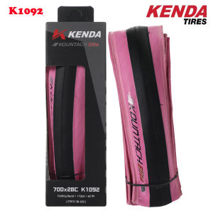Kenda | Kenda K1092 New Road Bike Puncture and Slip Resistant Tires Ultra Lightweight Foldable 700x28c Kountach Elite Pink Side