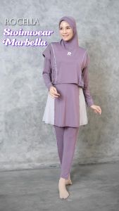 ROCELLA Swimwear Marbella: Baju Renang Muslimah Bahan Livandex dengan Desain Feminim Modern & Elegan