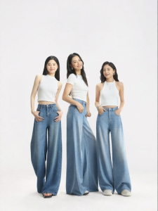 HIPPIE MISS | High Waist Loose Light Colored Flared New Arrival Jeans