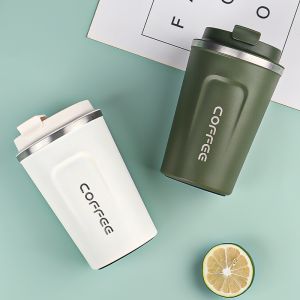 Premium Personalized Customize Name 500ml Vacuum Insulated Coffee Travel Thermos Cup with Lid Thermal leak Proof Mug - A045