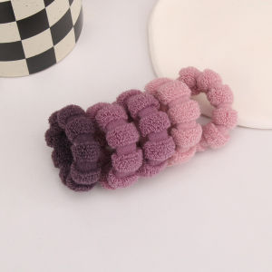 ยางรัดผมยืดหยุ่นสูงแบบหนา ไม่มีรอยต่อ 5 ชิ้น ไม่ทำลายผม รัดผมหางม้า ยางรัดผมแบบอเนกประสงค์สำหรับทุกฤดูกาล