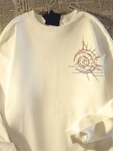 เสื้อยืดคอกลมแขนยาวผ้าฝ้ายแท้ ลายผีเสื้อ แฟชั่นฤดูใบไม้ร่วง/ฤดูหนาว เสื้อเชิ้ตคอกลมระบายอากาศได้ดี สวมใส่สบาย แฟชั่นผู้ใหญ่