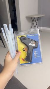 Glue Gun + 10 Glue Sticks Set - 20W | DKIT100 Set | Electric Heating Portable Hot Melt Gun with Stand - Perfect DIY Tools Stationery Kit for Crafting Home Repairs and Creative Projects - Quick Heat-Up Precise Application and Reliable Adhesion -