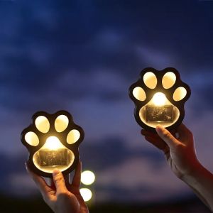Solar Paw Print Lights Outdoor Path Lights for Cats And Dogs LED Street Lights Yards Gardens Pathways Lawns Solar Lights