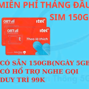 FREESHIP - CHƯA KÍCH HOẠT Sim ITEL VINA mỗi ngày 5GB 500 phút vina miễn phí có sẵn tháng đầu