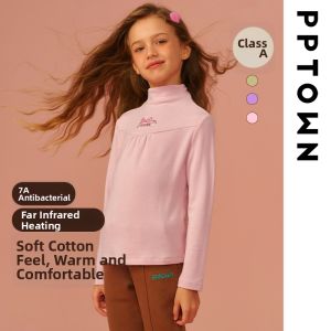 PPTOWN | Antibacterial Long Sleeve High Neck Kids T-Shirt