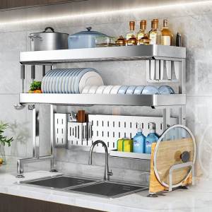 rongqi | 304 Stainless Steel Kitchen Sink Storage Shelf