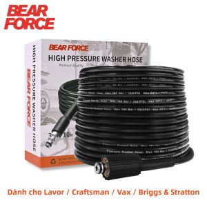 BEAR FORCE | Ống Rửa Áp Lực Cao 10m X 160 Bar Dùng Cho Máy Rửa Áp Lực Lavor Bauker VAX Craftsman Briggs & Stratton Oleo Rửa Xe