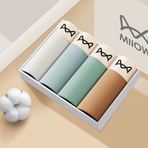 MiiOW | Quần đùi nam Catman Pure Cotton Soft Breathable Large Size Antibacterial Flat Angle Short Pants Quần đùi nam mùa hè 2025