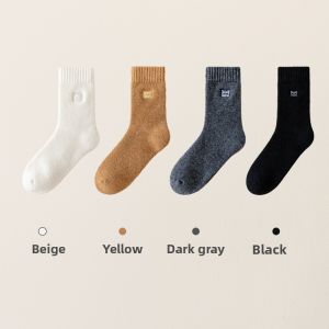 Miiow | Thickened Woolen Mid-Calf Snow Socks Womens Warm Super Thick Anti-Slip Northeast Loop Winter Socks Cat Person MiiOW