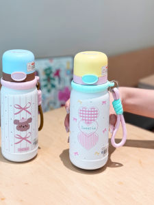 Cốc Giữ Nhiệt Dễ Thương 316 Thép Không Gỉ Cốc Giữ Nhiệt Ba Uống Thiết Kế Sáng Tạo Màu Sắc Dopamine Cốc Nước Bằng Nhựa PP 530ml