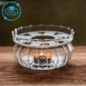 Đế Nến / Đế Để Nến Thuỷ Tinh Sọc Stripe Heating Base Dùng Đun Nóng Và Giữ Nhiệt Bình Trà