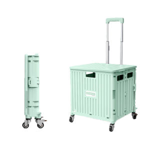 Specool® 45/65L Foldable Shopping Trolley Multifunctional Portable Lightweight Trolley for Home Storage Outdoors Camping