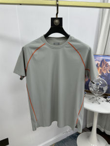 Color Block Design Quick Dry Breathable Mens Outdoor Leisure Short Sleeve T-Shirt Fashionable Urban Style Sport Top