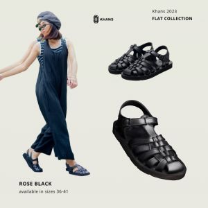 KHANS - Sandal Wanita - Rose Black