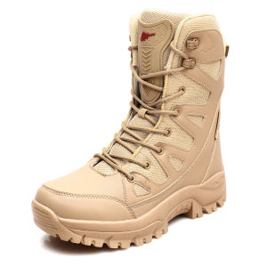 New Waterproof Mens Boots Outdoor Non-slip Men Hiking Boots High Top Winter Mens Motorcycle Boots Rubber Men Work Desert Boots