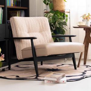 PURPLE LEAF | Mid Century Leather Lounge Chair