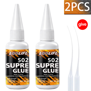 1-7PCS 502 Super Glue Strong Quick-Drying Adhesive Universal Instant Transparent for Metal Wood Rubber Leather Bond Repair Tool